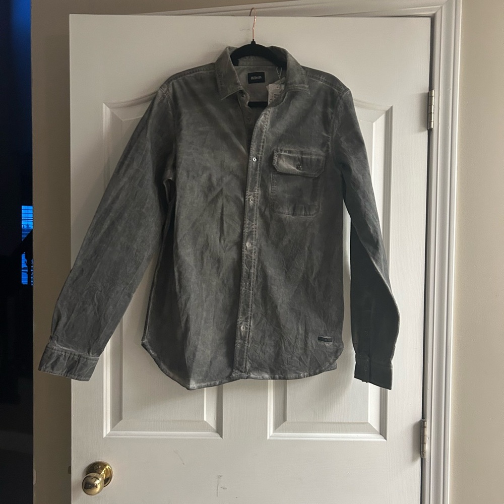 Hudson Jeans Charcoal Button Down Shirt